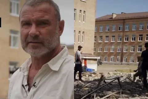 Лієв Шрайбер приїхав на місце ракетної атаки в Києві