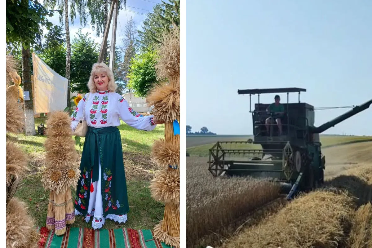 Співачка з Вінниччини сіла за штурвал комбайна, аби замінити пораненого сина